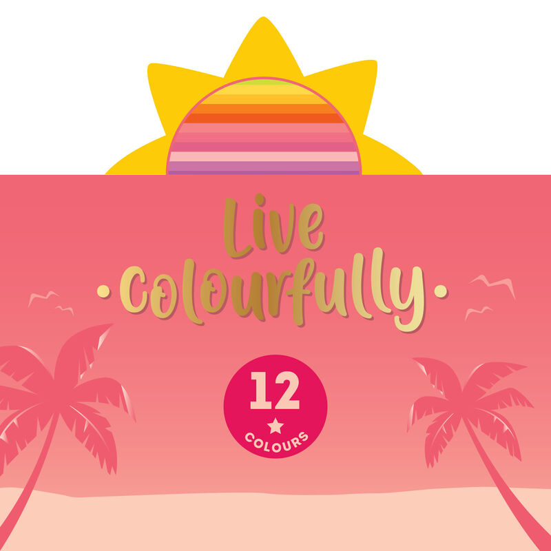 Juego de 12 lápices de colores - Vive a todo color