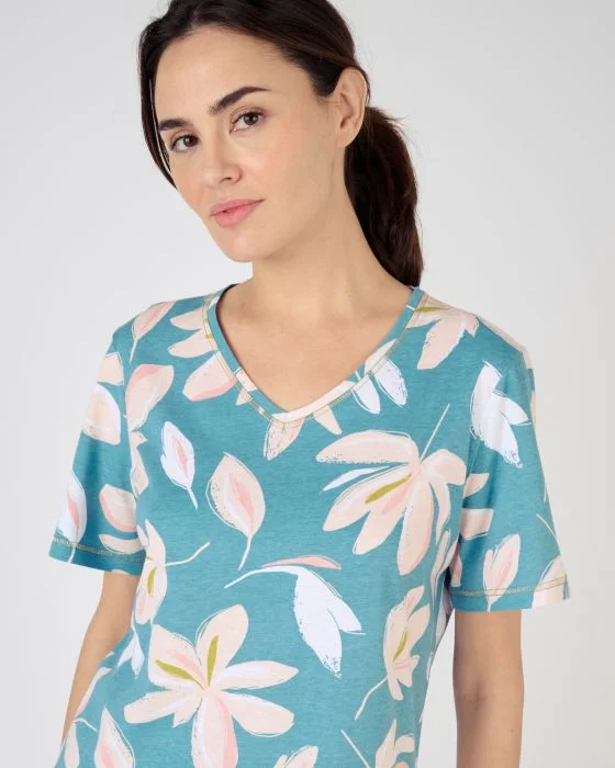 Chemise de nuit maille jersey coton peigné