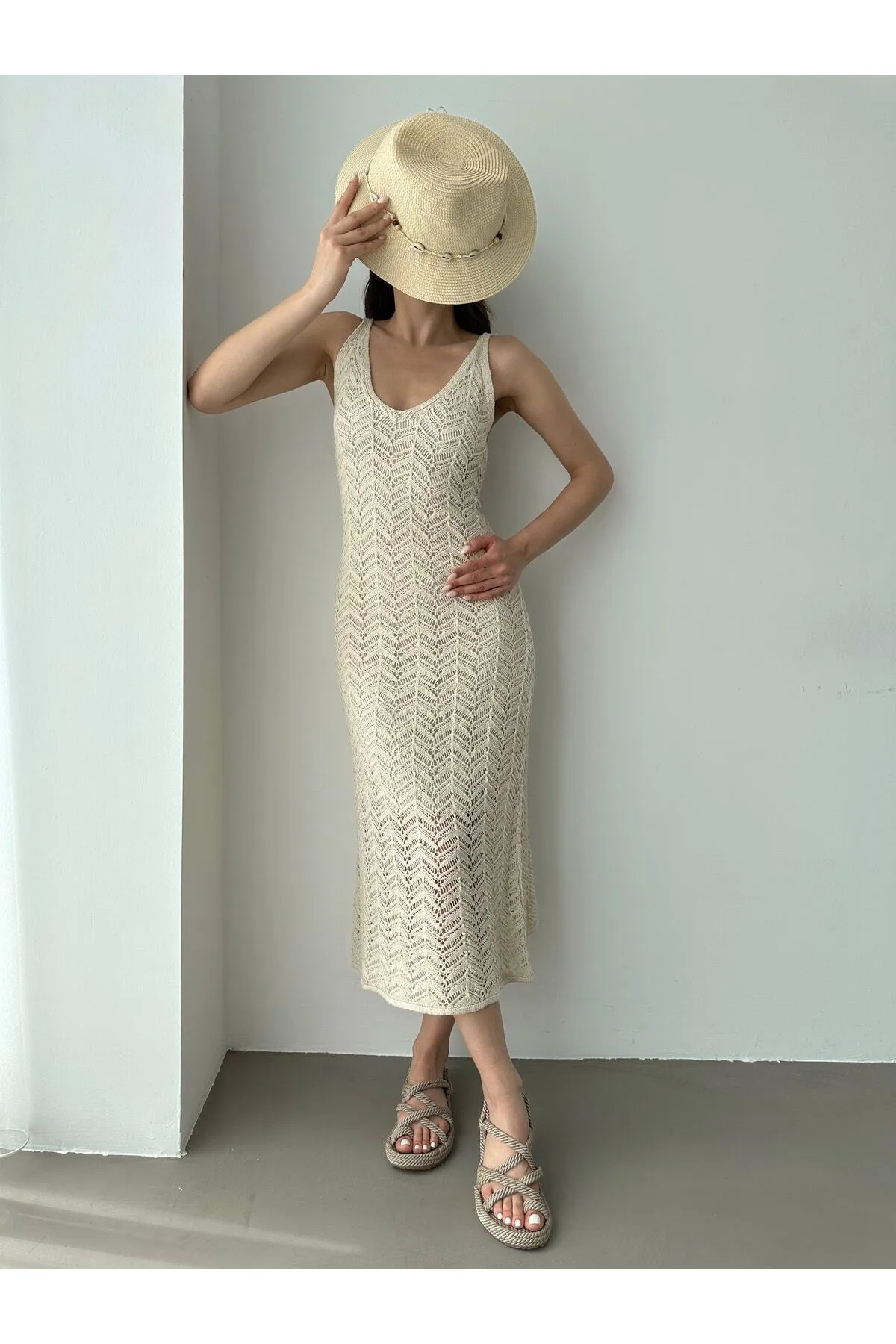 BEJNA  Kleid - Beige - A-Linie