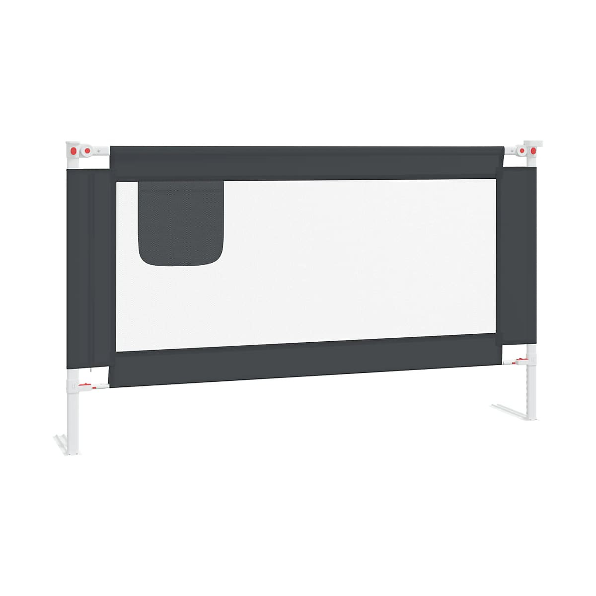 Kleinkind-Bettschutzgitter Dunkelgrau 140x25 cm Stoff