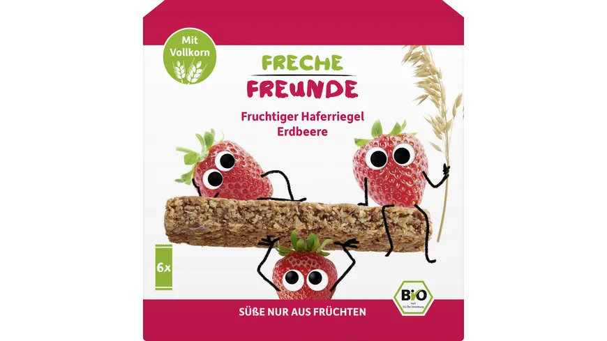 Freche Freunde Bio Fruchtiger Haferriegel Erdbeere 6x30g 180 g