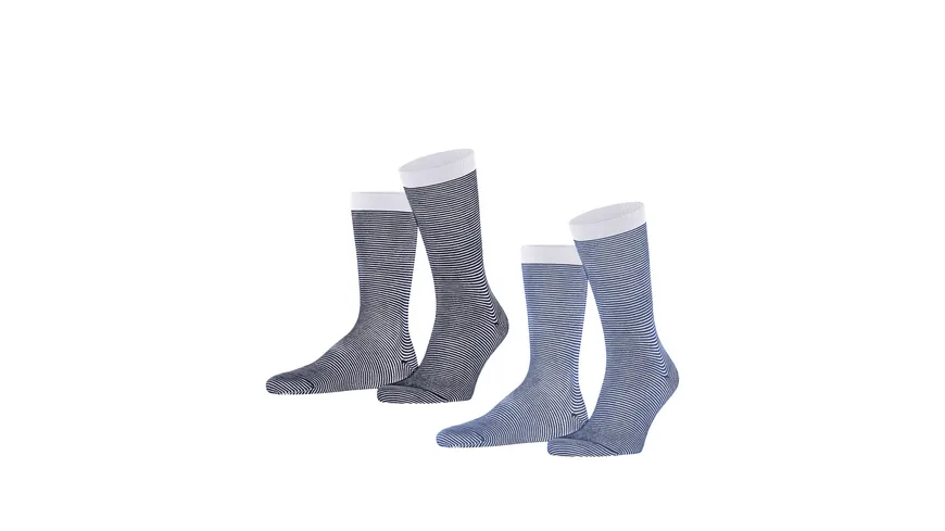 ESPRIT Herren Socken Allover Stripe 2er Pack grün