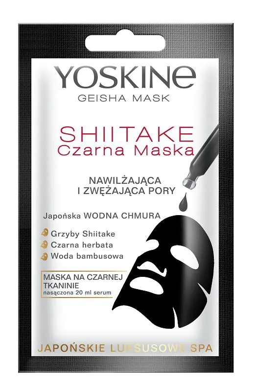 Yoskine Geisha Maske Sort stofmaske, Shitakee