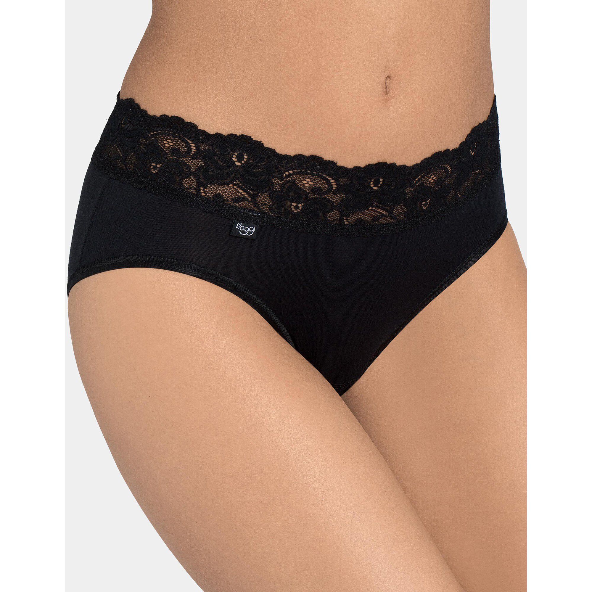 Slip coton et dentelle forme midi Romance