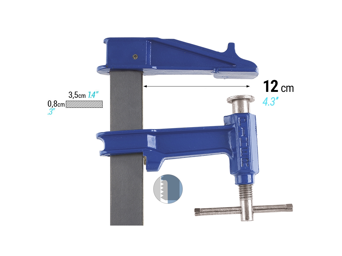 Piher 04030 Pince en fonte Piher F-30 cm