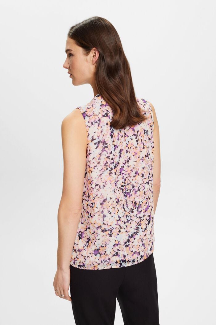 Florales Top aus Crêpe-Chiffon