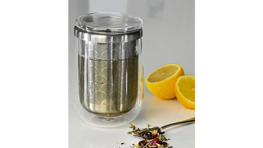 AdHoc Teeglas mit Teefilter FUSION GLASS 0,4 l