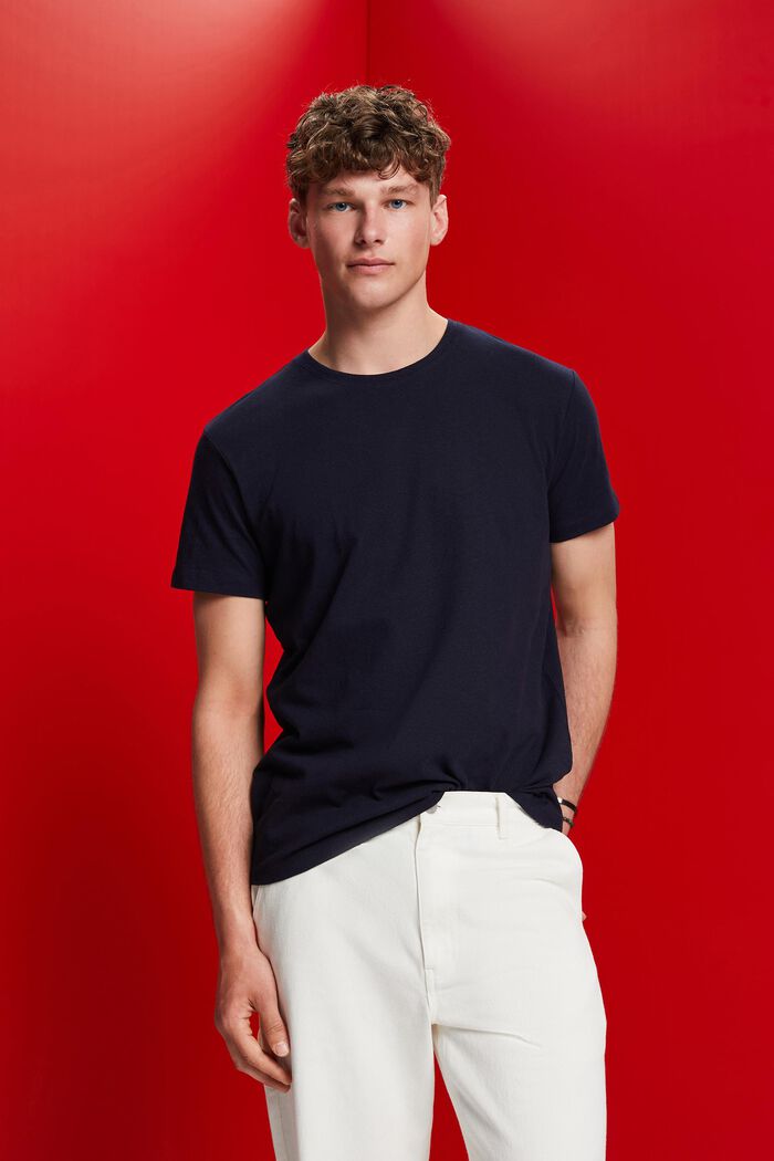 Jersey T-Shirt, Baumwolle-Leinen-Mix