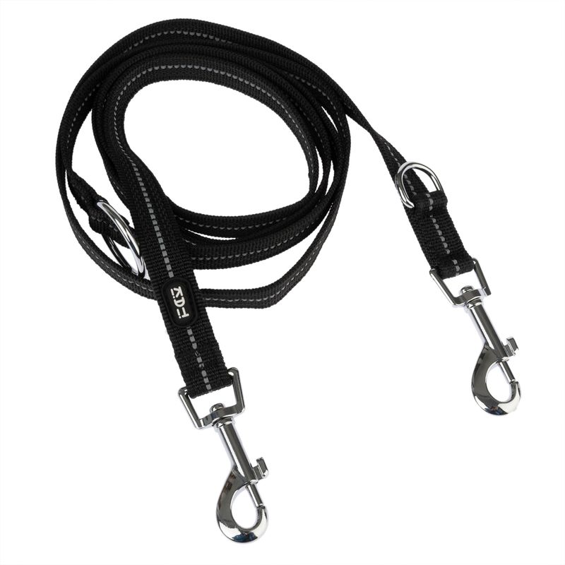 TIAKI Hundeleine Reflective Rubber, schwarz