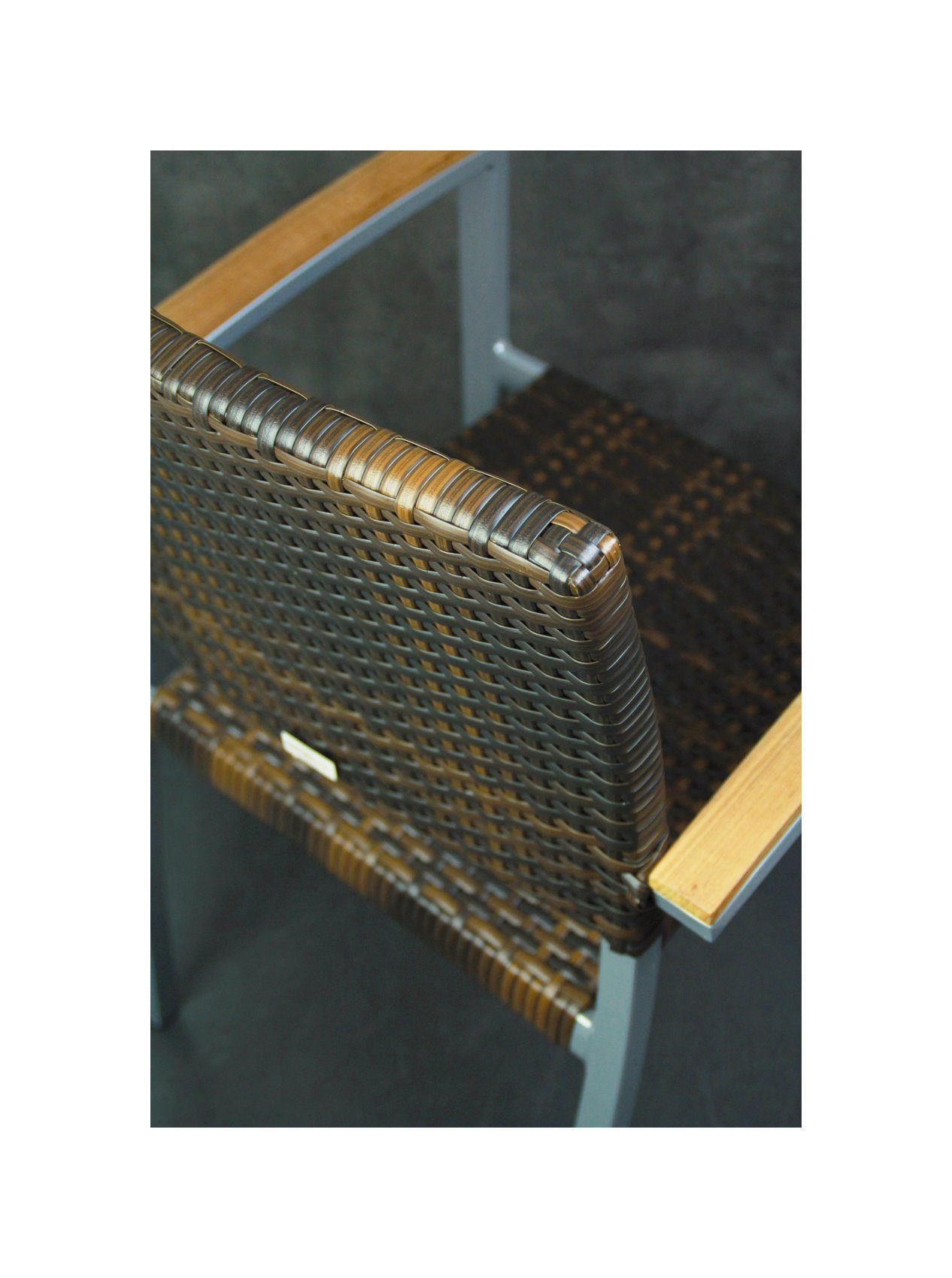 Konway Stapelstuhl BORNEO (4 St), 4x KONWAY® BORNEO Stapelsessel Lederlook Polyrattan Sessel braun