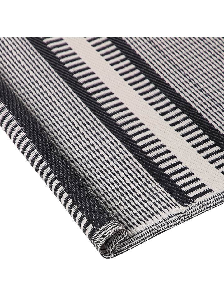 Beliani Outdoorteppich MANSA in Schwarz/Beige - (W) 160 x (H) 0.5 x (L) 230 cm günstig kaufen onesize