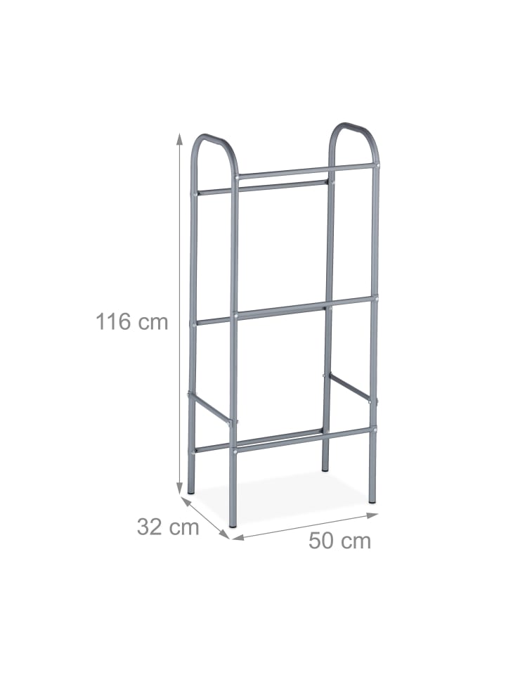 relaxdays Getränkekistenregal in Grau - (B)50 x (H)116 x (T)32 cm günstig kaufen onesize