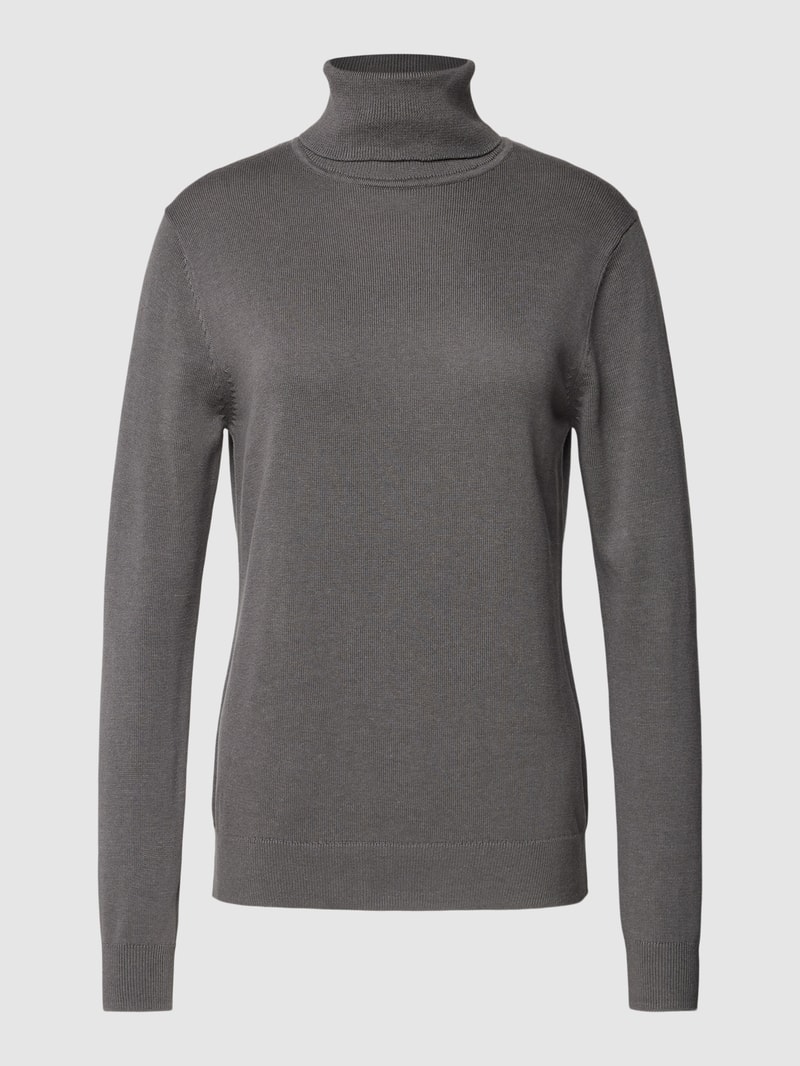 Strickpullover mit Rollkragen in anthrazit