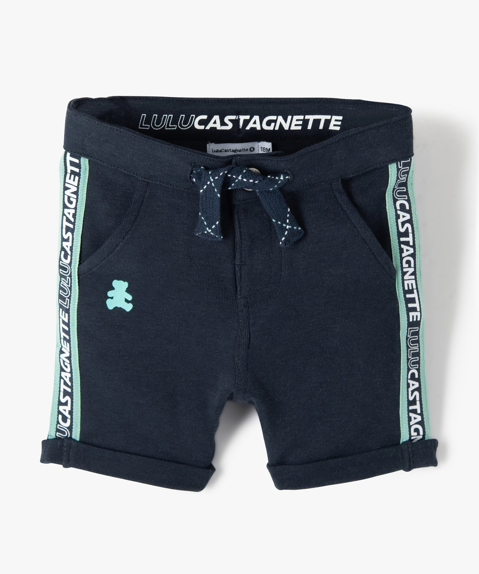 Bermuda bébé Garçon en maille à revers - LuluCastagnette marine | GEMO