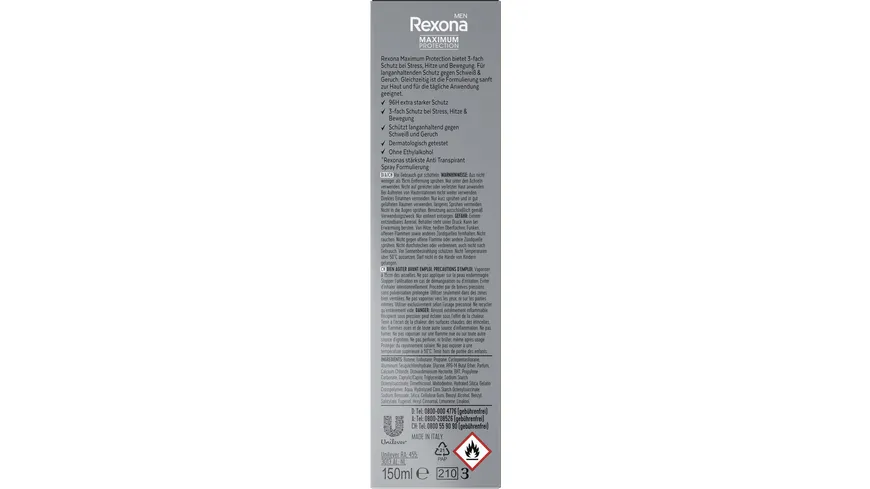 Rexona Men Maximum Protection Antitranspirant Deospray Sport Defence 150 ml