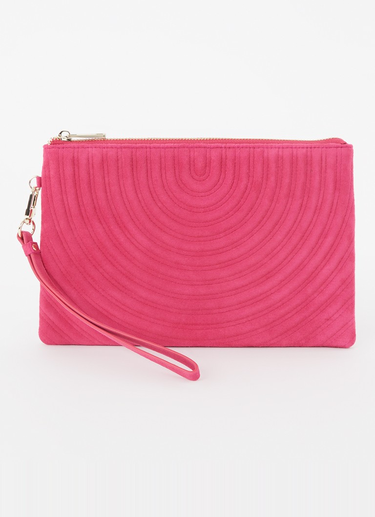 Phase Eight  Stitch clutch van geitensuède