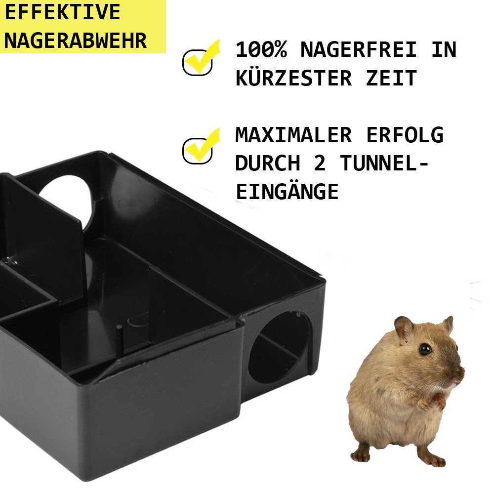 Petigi Köderbox 5x Mäuseköderbox Köderbox Köderstation Mäuseköder Maus Mäusefalle
