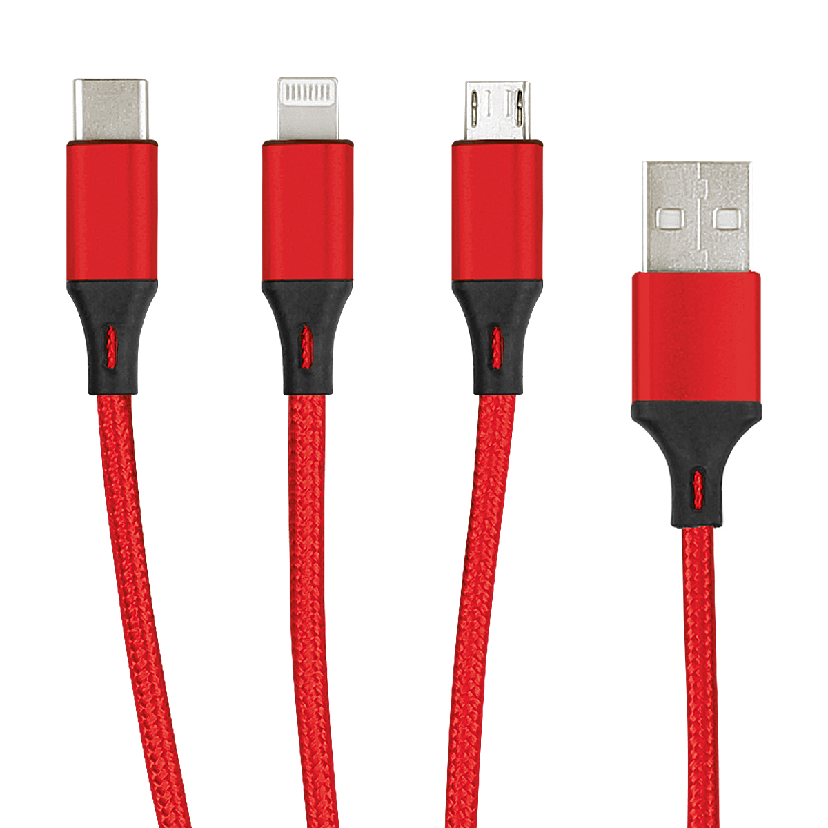 Fontastic 3in1 Essential Ladekabel TypC/8-PIN/Micro USB 1.2M