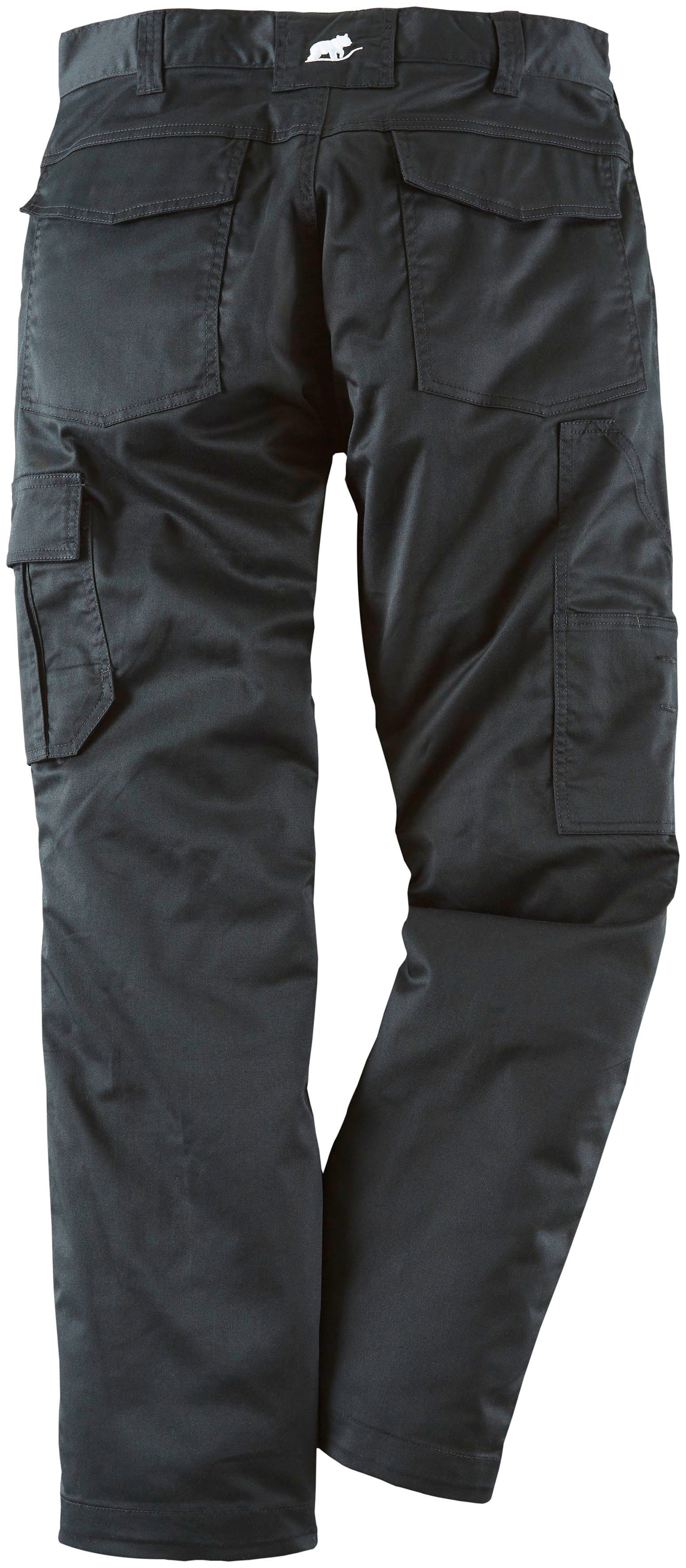 Northern Country Arbeitshose light flex (einfache Verlängerung der Hose um 3cm, 7 Taschen + Kniebesatz) bequem durch Materialmix: weich, leicht und flexibel, ergonomisch