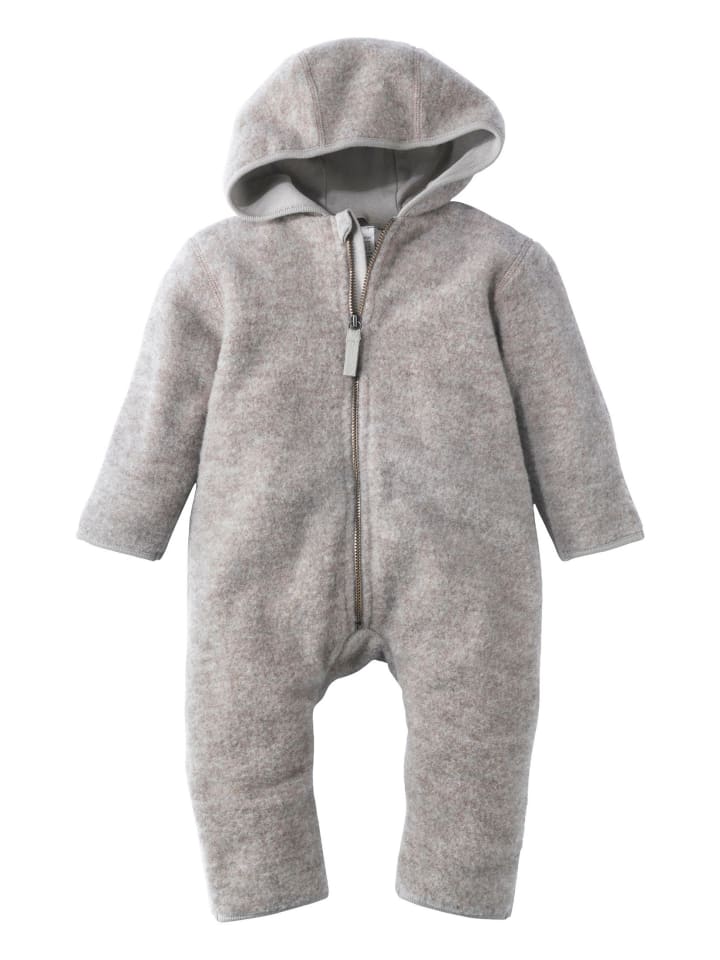 Hessnatur Wollfleece Overall in greige günstig kaufen