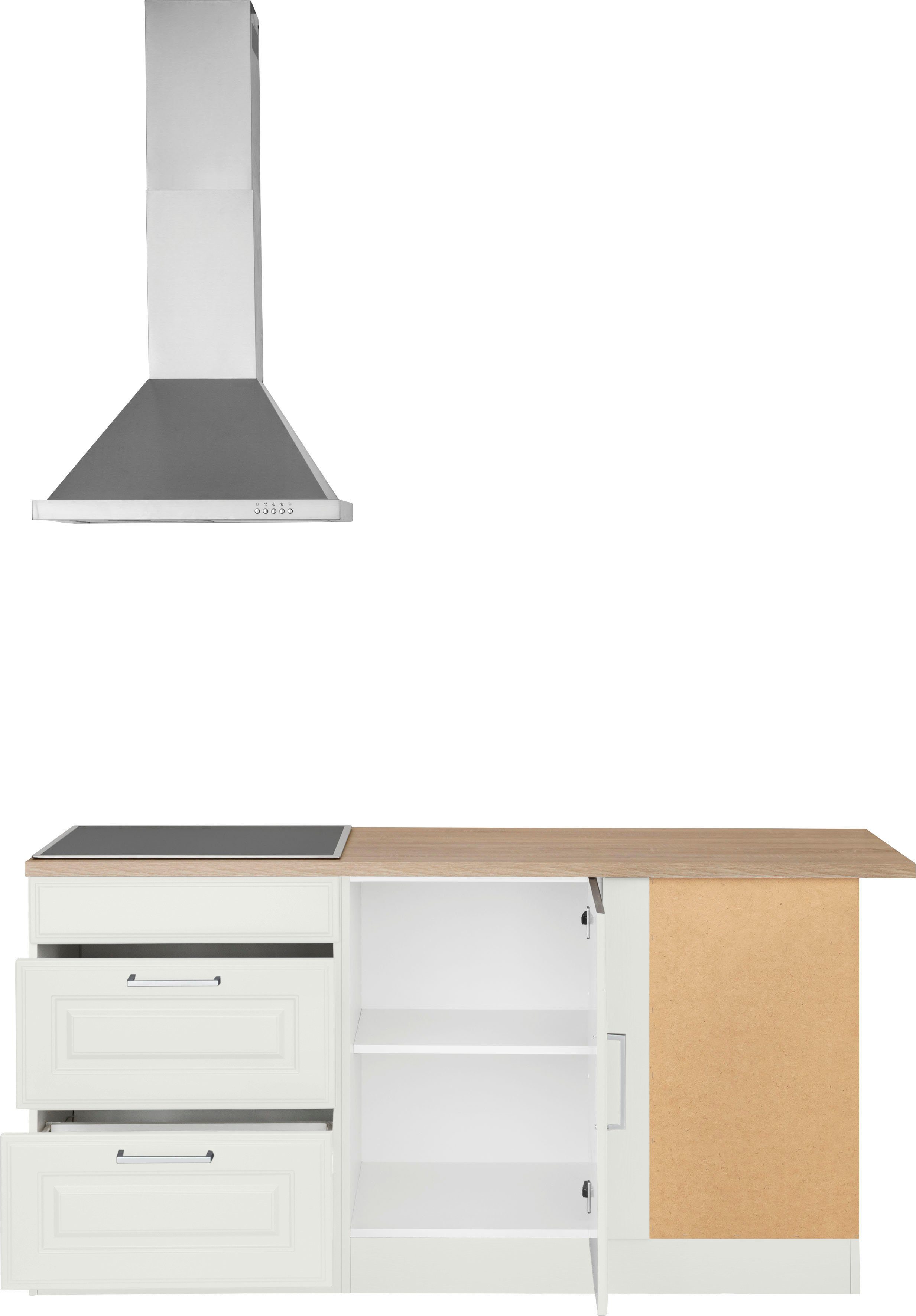 HELD MÖBEL Winkelküche Stockholm, mit E-Geräten,230 x 170 cm, wahlweise mit Induktionskochfeld