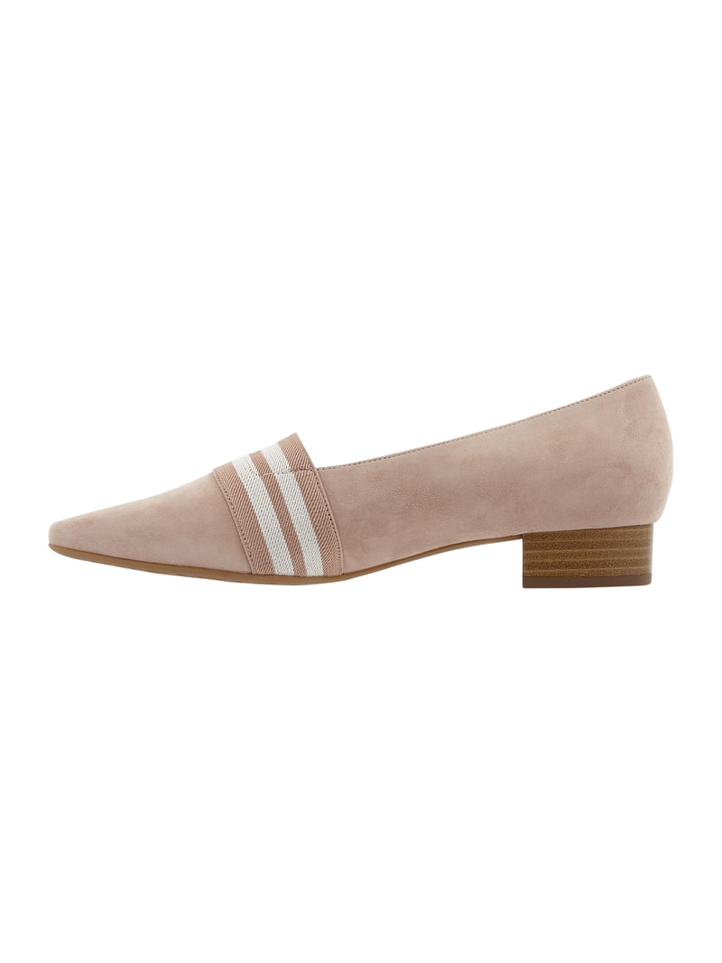 Ballerinas aus Veloursleder in beige
