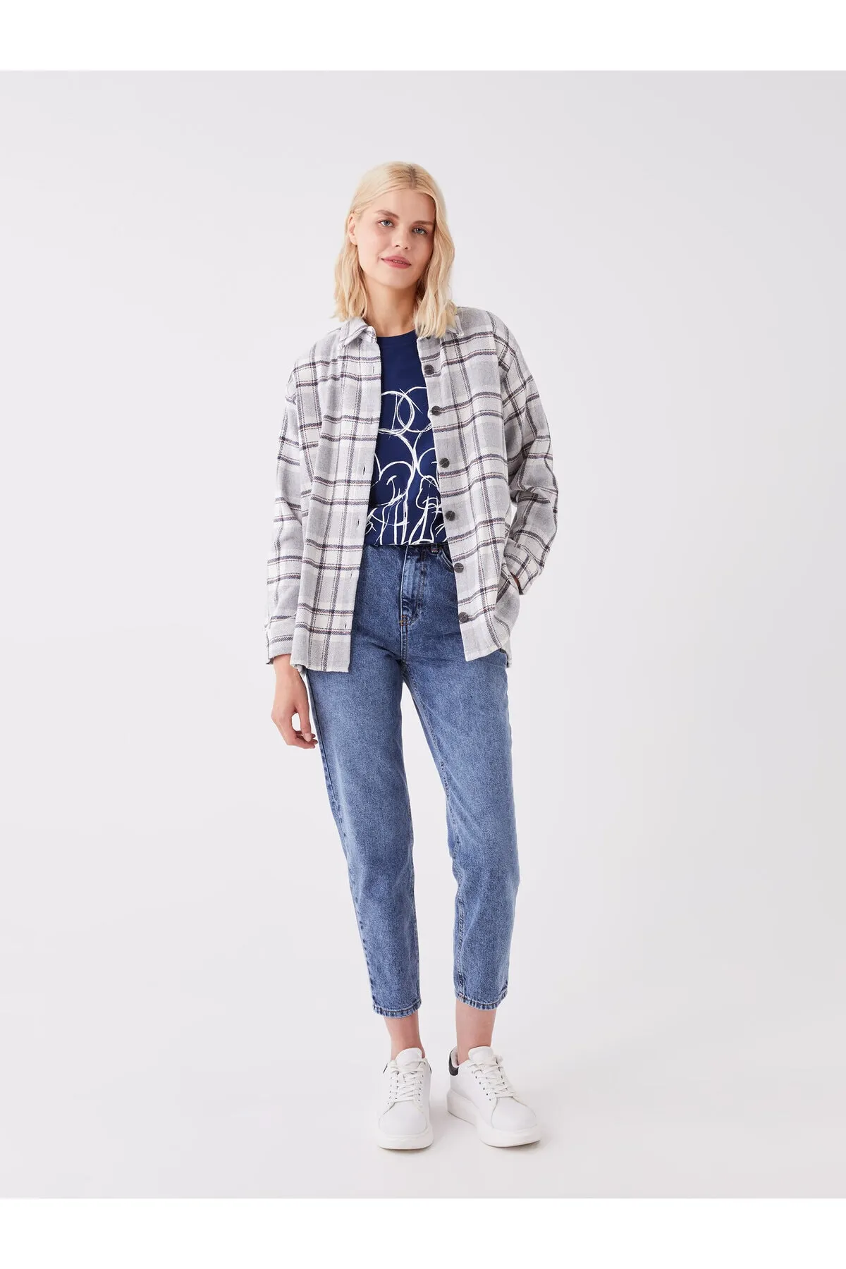 LC Waikiki  Mom-Fit-Jeanshose für Damen mit hoher Taille
