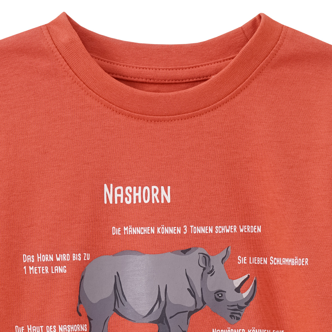 Kinder Langarmshirt mit Nashorn-Print