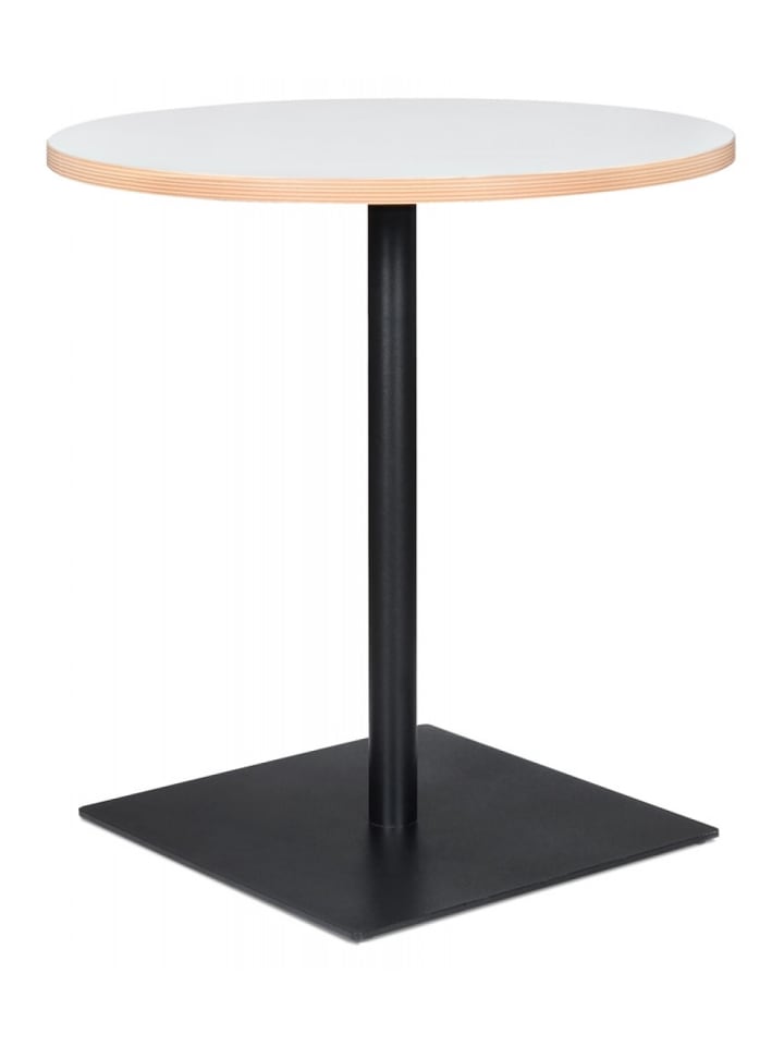 KADIMA DESIGN Runder Esstisch Melaminholz Metall | Modern Industrieller Stil in Weiß-Schwarz günstig kaufen onesize