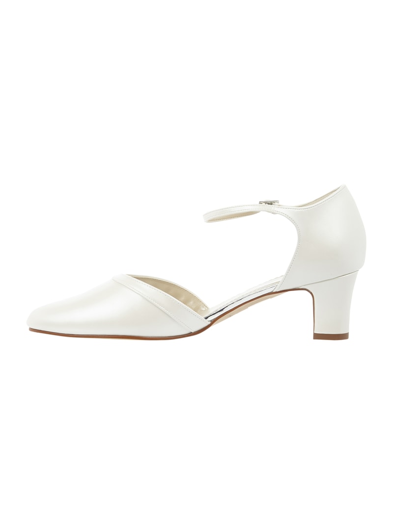 Pumps in Leder-Optik in offwhite