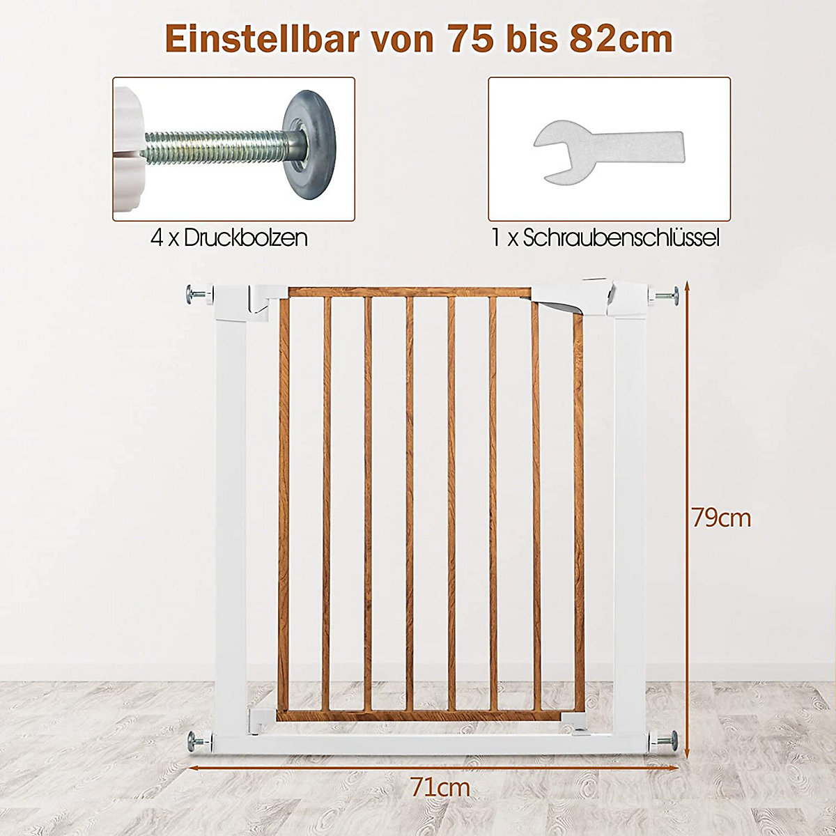 Türschutzgitter mit Schließen & Öffnen automatisch ohne Bohren