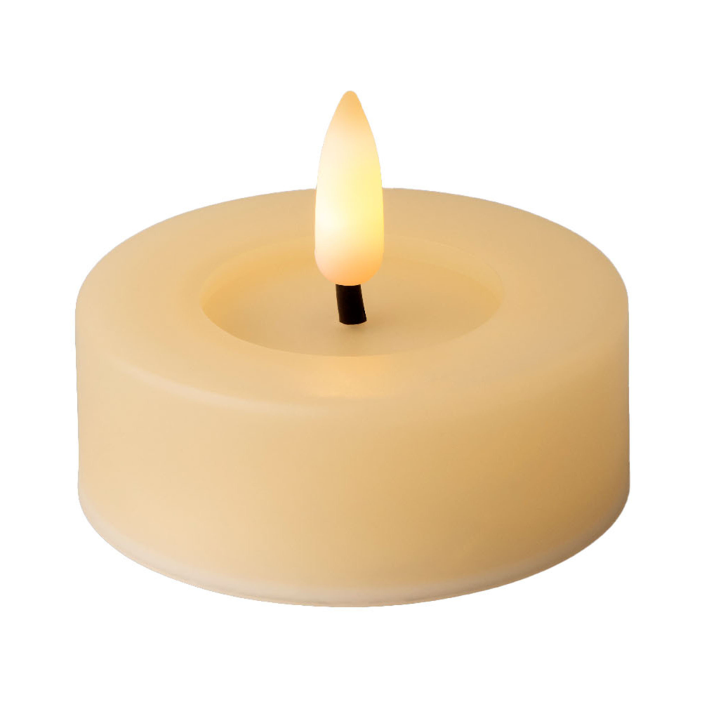 LED Teelichter 2-teilig creme
