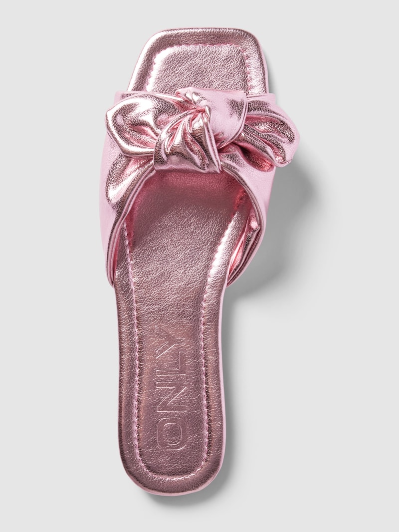 Pantoletten im Metallic-Look Modell 'MILLIE' in metallic rosa