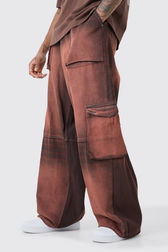 Tall Overdyed Parachute Cargo Jeans