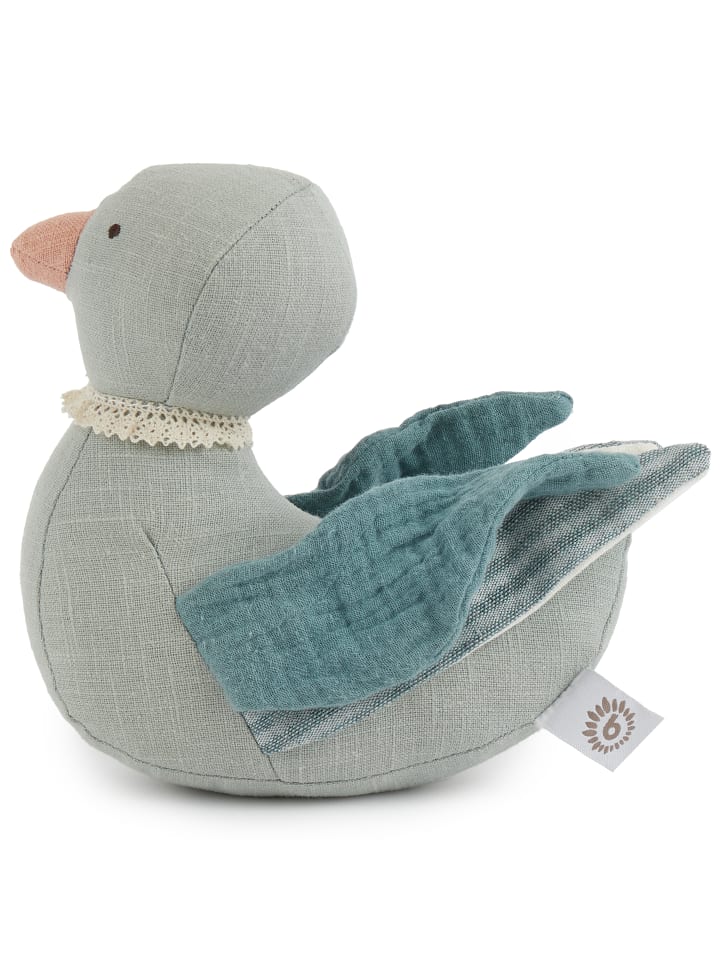 Bieco Spielwaren Kuscheltier aus Leinen & Musselin Ente - ab Geburt in Blau günstig kaufen onesize