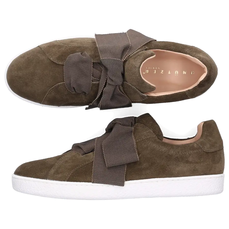Unützer - Sneaker low 8254 Veloursleder khaki - grün