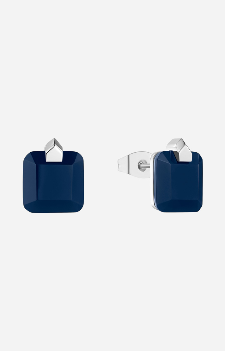 Ohrstecker in Blau/Silber