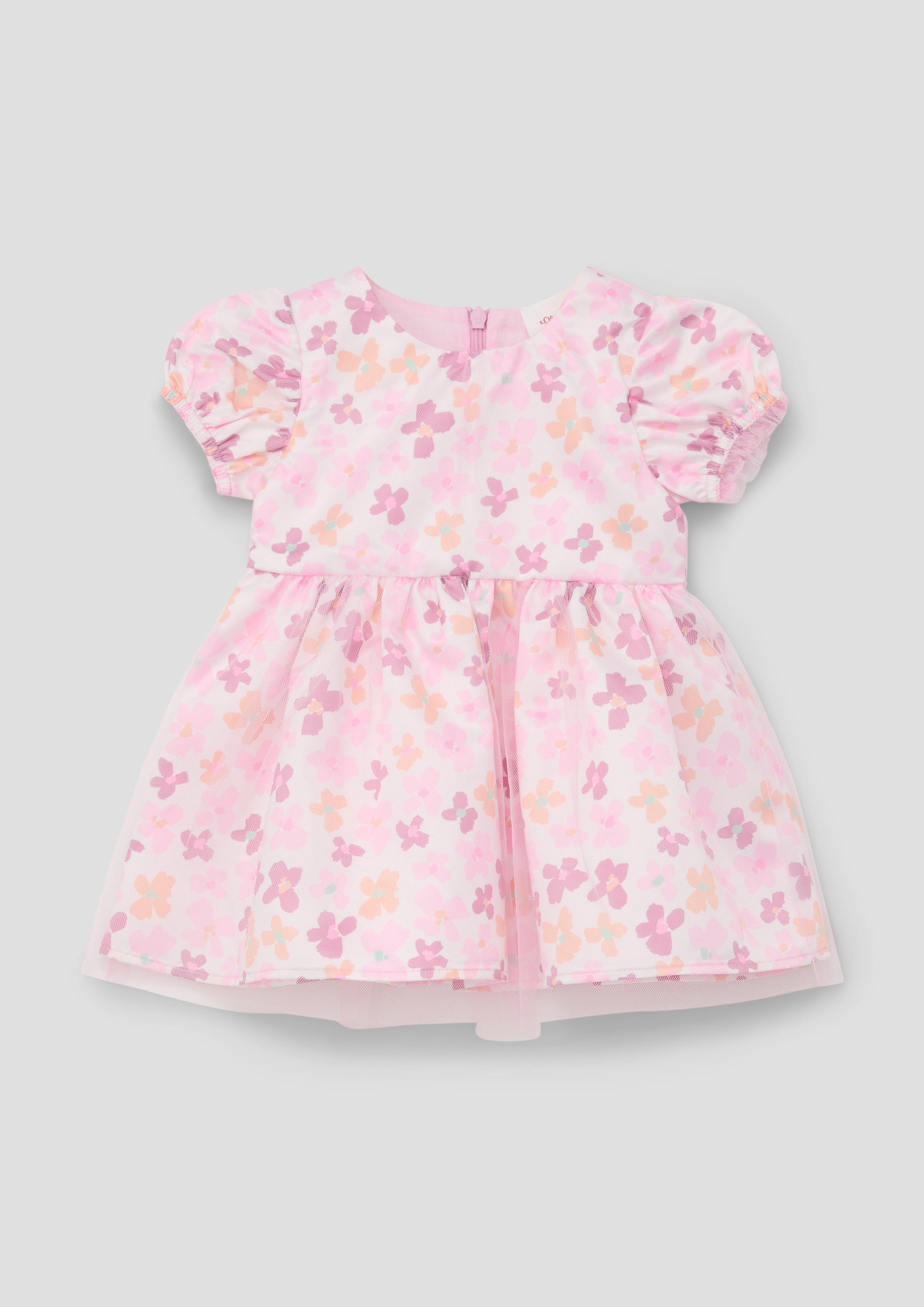 Rüschenkleid mit All-over-Print  2140179-01A6