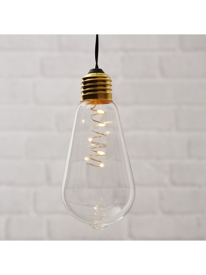 STAR Trading LED Hängeleuchte ,Glow', Batterien und Timer, Leuchtdraht, klar, 13cm günstig kaufen onesize