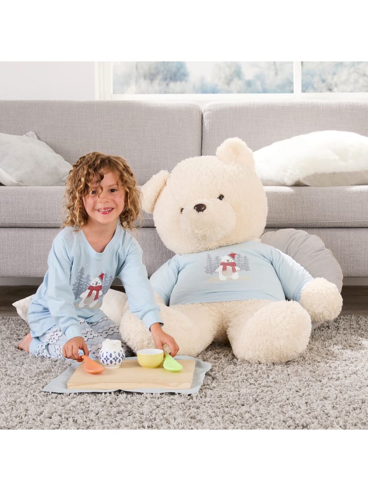 Erwin Müller Single-Jersey Kinder-Schlafanzug in eisblau günstig kaufen