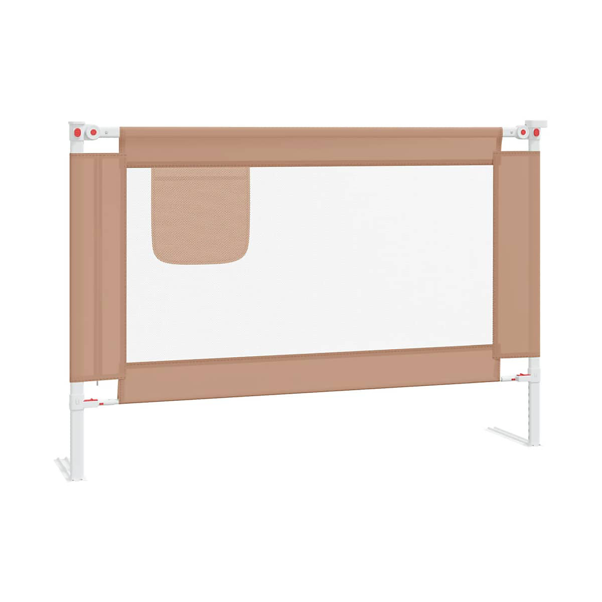 Kleinkind-Bettschutzgitter Taupe 100x25 cm Stoff
