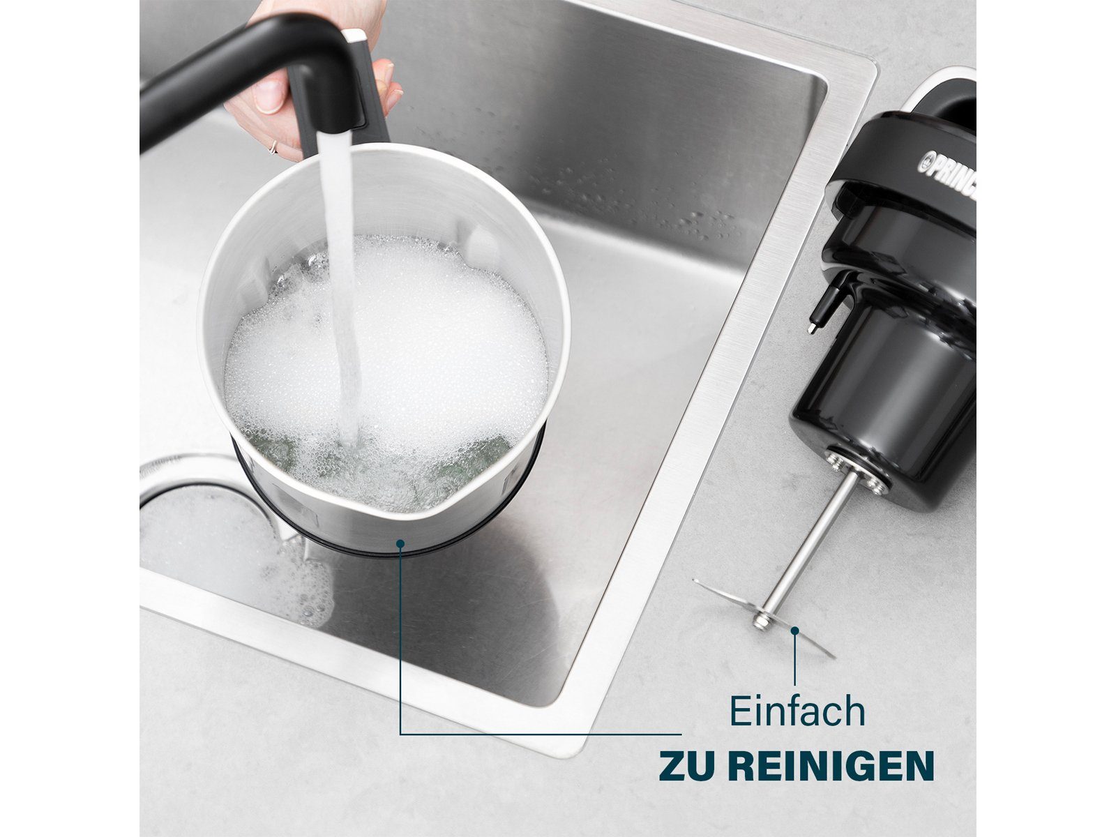PRINCESS Multikocher, 1000 W, Digitaler Suppenkocher Standmixer Smoothiemaker Thermokocher Edelstahl