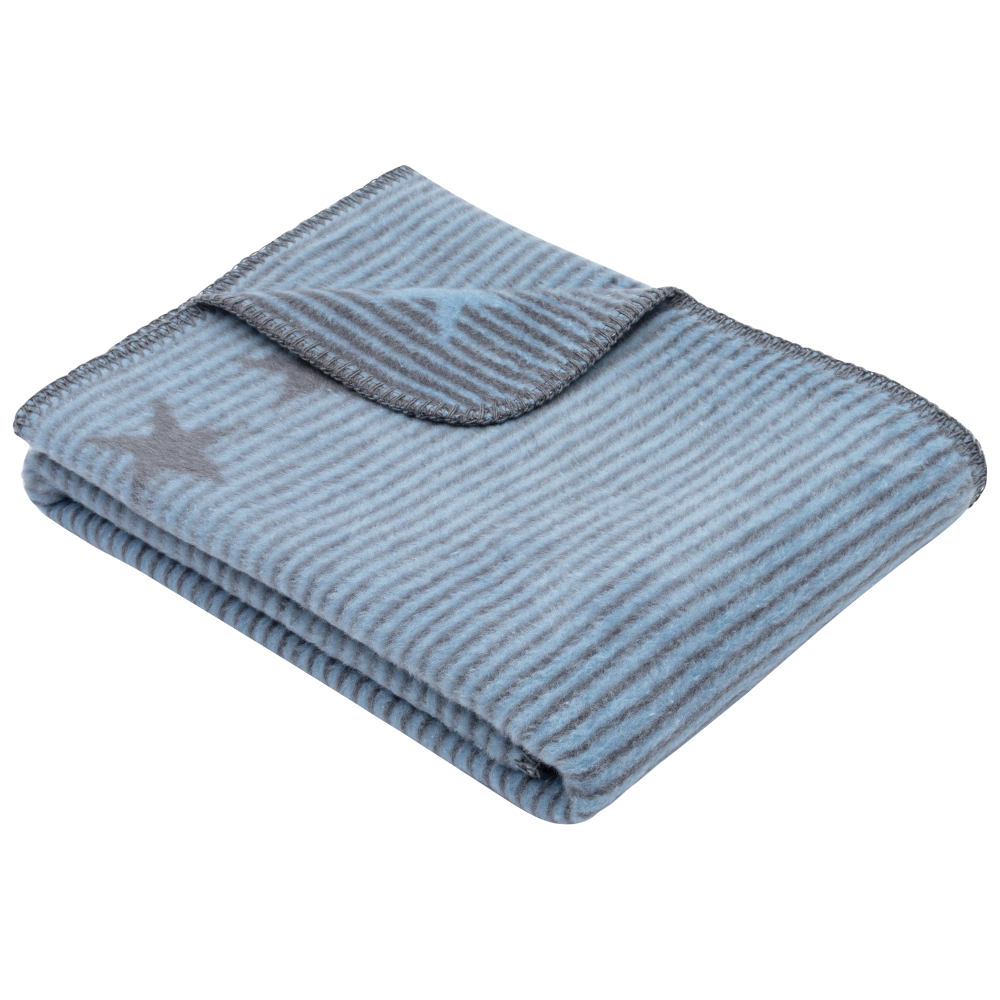 Babydecke Lelu anthrazit/hellblau