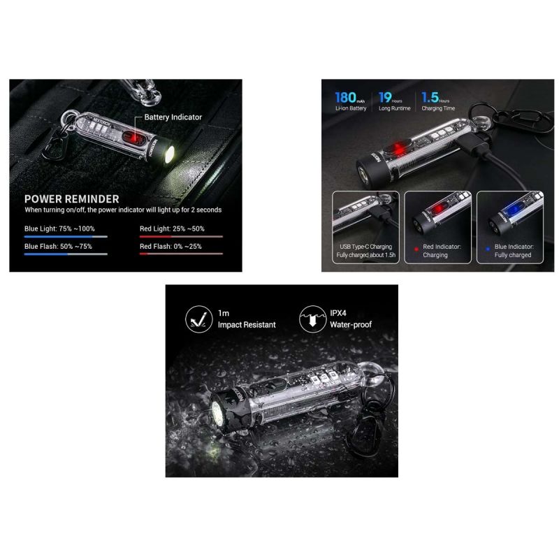 Nextorch K40 Keychain Light Ricaricabile 700 Lumens LED
