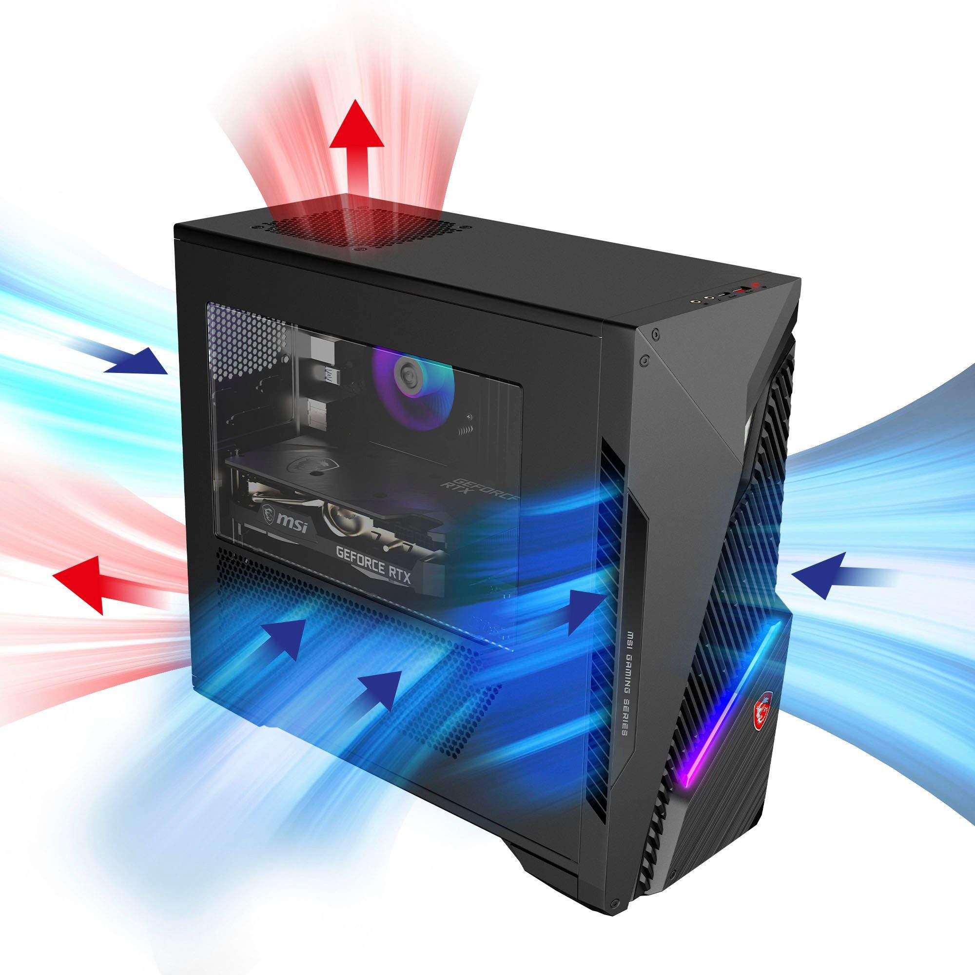 MSI MAG INFINITE S3 13NUC-820DE Gaming-PC (Intel Core i7 13700F, GeForce RTX 4060 VENTUS 2X BLACK 8G OC, 16 GB RAM, 1000 GB SSD, Luftkühlung)