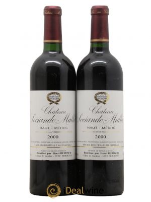 Château Sociando Mallet  2000 - Lot de 2 Bouteilles