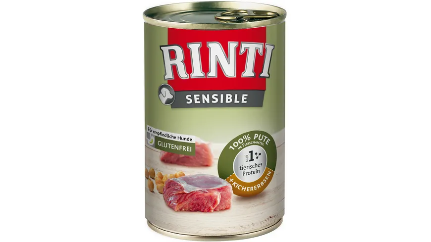 RINTI Hundenassfutter Sensible Pute + Kichererbsen 400 g