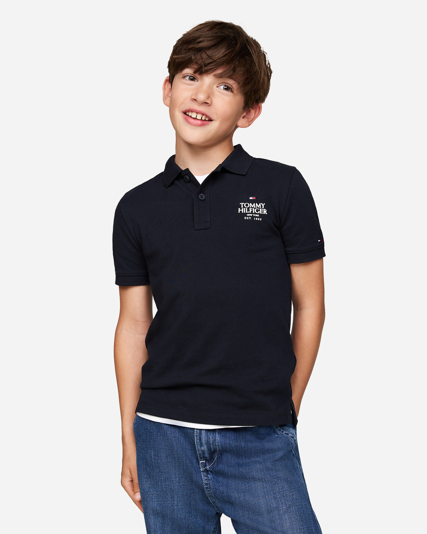 Polo Tommy Hilfiger Small Logo Jr KB0KB09272-DW5