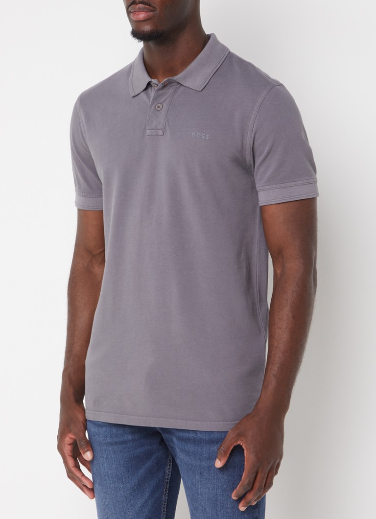 Polo HUGO BOSS Prime de corte regular, confeccionada em piqué de algodão com logotipo.