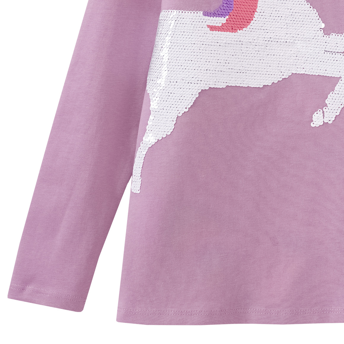 Mädchen Langarmshirt mit Wendepailletten